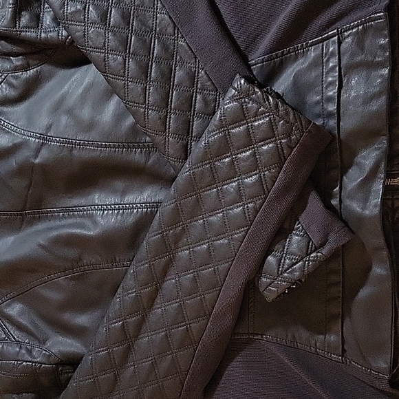BLACK RIVET XL FAUX LEATHER JACKET - Picture 8 of 12